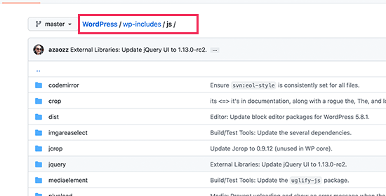 JQuery and other third-party scripts packaged in WordPress JQuery and other third-party scripts packaged in WordPress