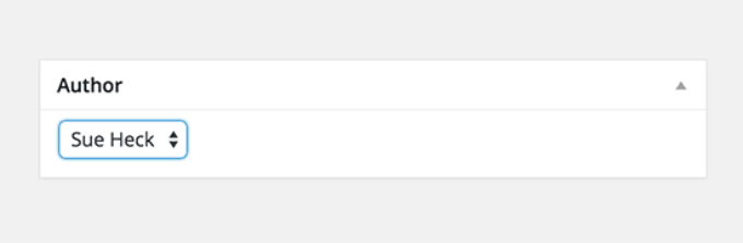 Classic editor author change Classic editor author change