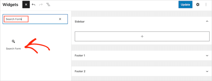 Adding a search form to the sidebar or similar section Adding a search form to the sidebar or similar section