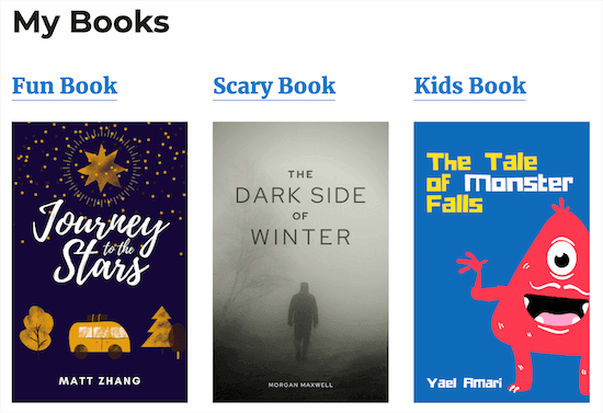 カスタム投稿タイプ「書籍」の例