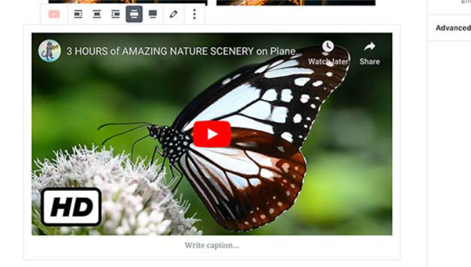 Embedding a YouTube video Embedding a YouTube video