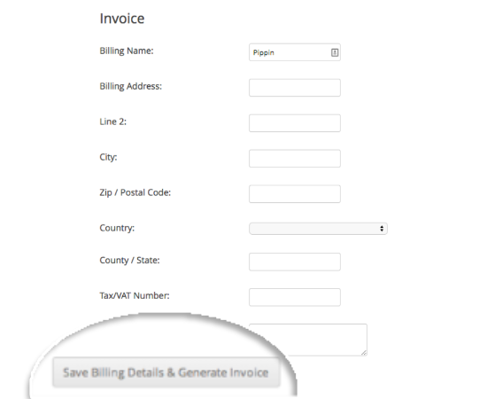Generate invoice Generate invoice