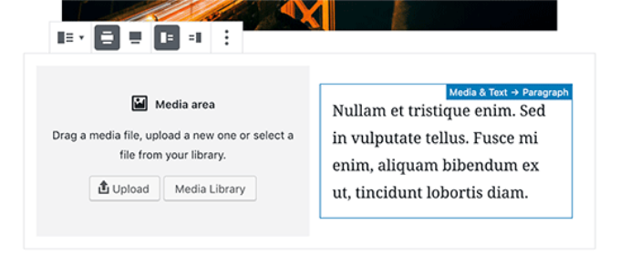 Media and text block Media and text block