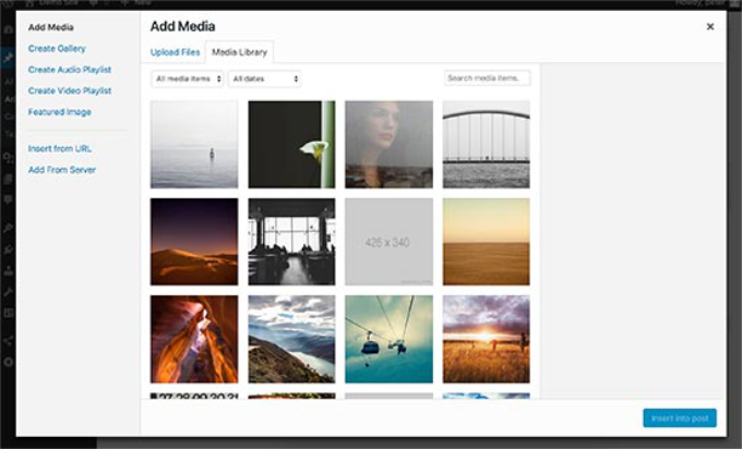 Media uploader popup classic editor Media uploader popup classic editor