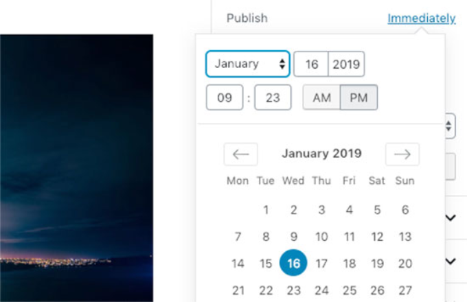 Post publish date and time Post publish date and time