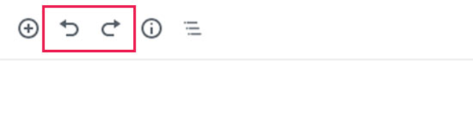 Undo and redo buttons Undo and redo buttons