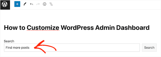 Adding a placeholder to the WordPress search bar Adding a placeholder to the WordPress search bar