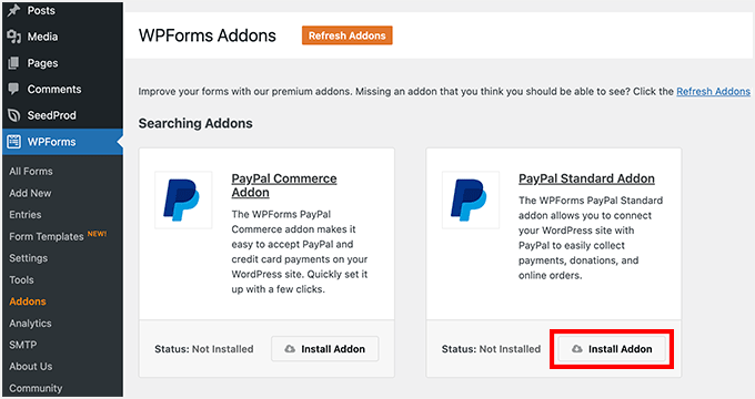 WPForms PayPal Addon WPForms PayPal Addon