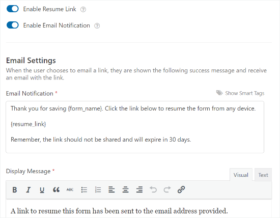 More save and resume settings More save and resume settings