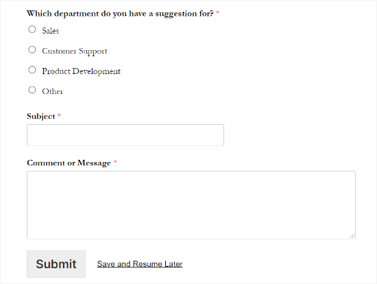 Save and resume later preview Save and resume later preview