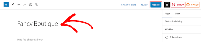 Adăugați un nou titlu pentru pagina magazinului