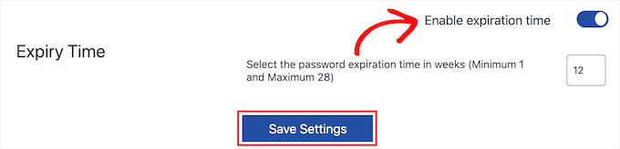 Add password expiration time Add password expiration time
