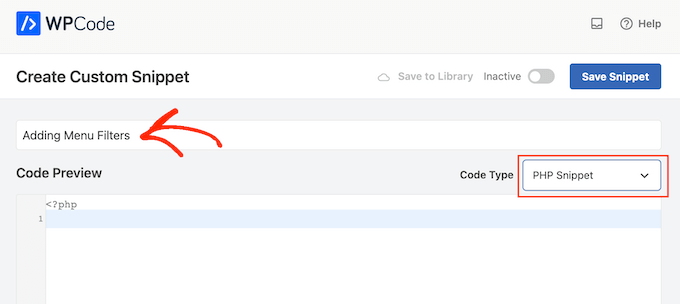 Aggiungere uno snippet PHP personalizzato a WordPress utilizzando WPCode