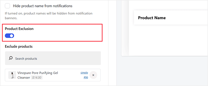 Configura l'esclusione dei prodotti per le notifiche delle vendite recenti in Merchant Configura l'esclusione dei prodotti per le notifiche delle vendite recenti in Merchant