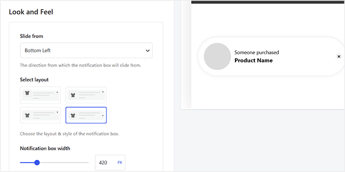 Configura il layout delle notifiche di vendita in Merchant Configura il layout delle notifiche di vendita in Merchant