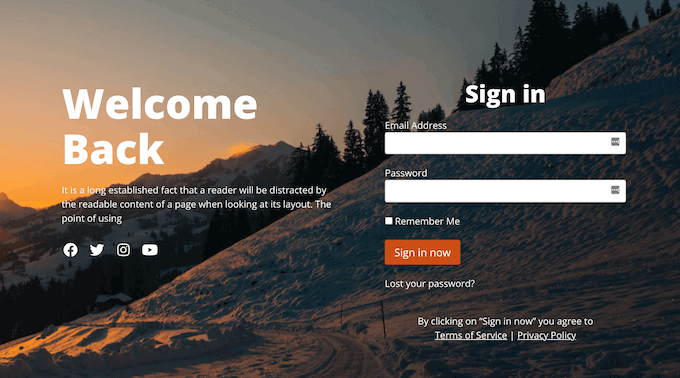 Crea pagina di accesso SeedProd