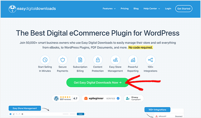 Sito web Easy Digital Downloads