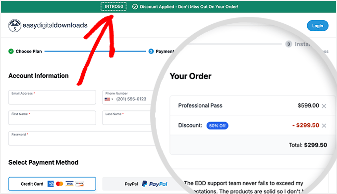 Codice sconto Easy Digital Downloads