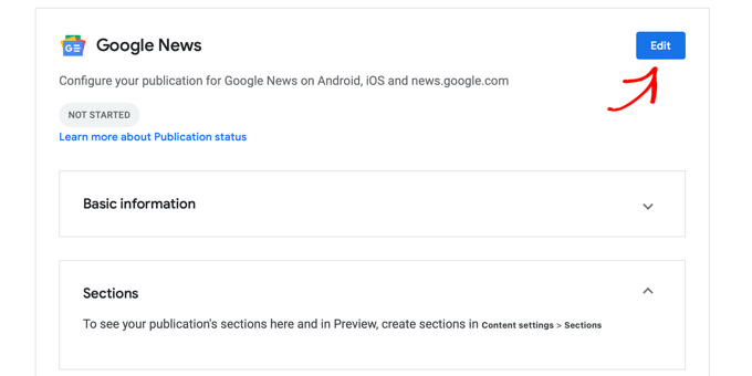 Editar Configuração do Google Notícias