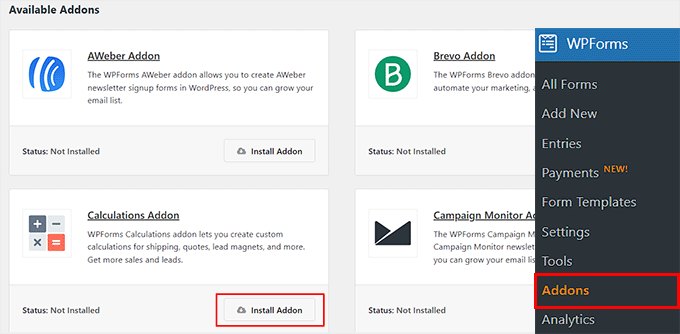 Install and activate the Calculations addon Install and activate the Calculations addon