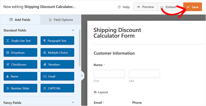 Save your custom calculator form Save your custom calculator form