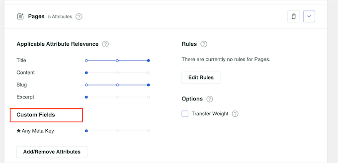 Changing the attribute relevancy scale for custom fields and metadata in WordPress Changing the attribute relevancy scale for custom fields and metadata in WordPress