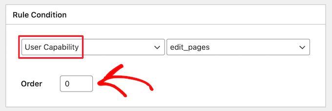Aggiungi regola di reindirizzamento per capacità utente
