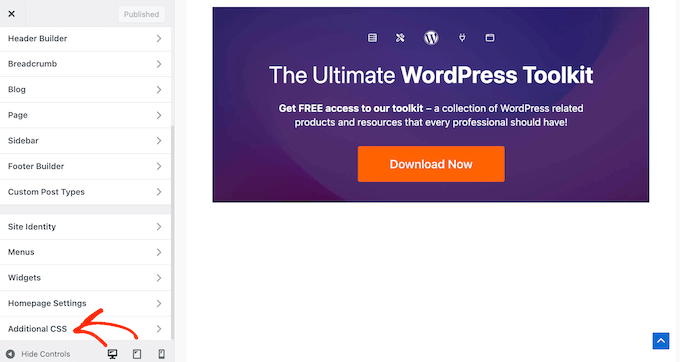 Il personalizzatore del tema di WordPress