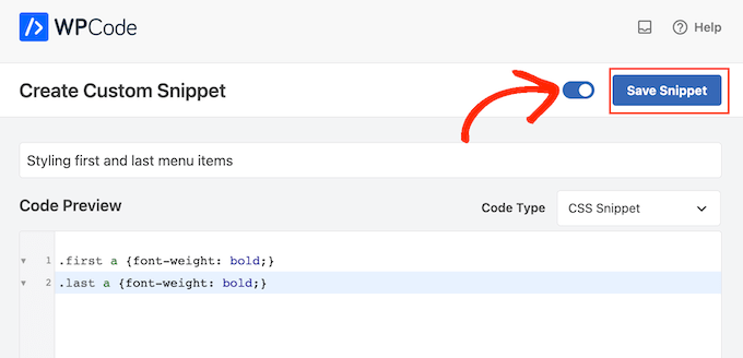 Aggiungere stili personalizzati a un menu utilizzando il codice