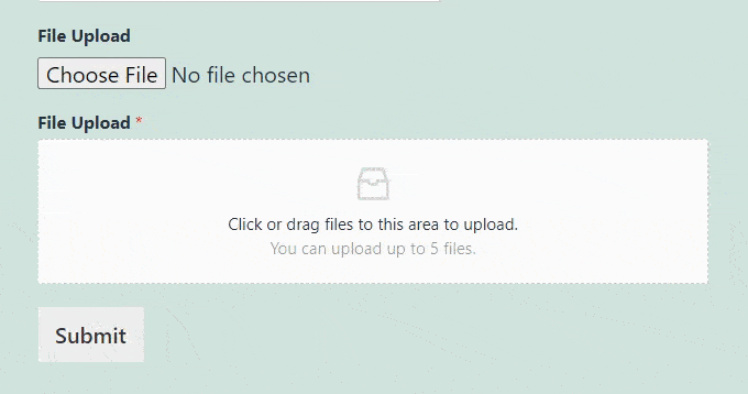 WPForms file upload field WPForms file upload field