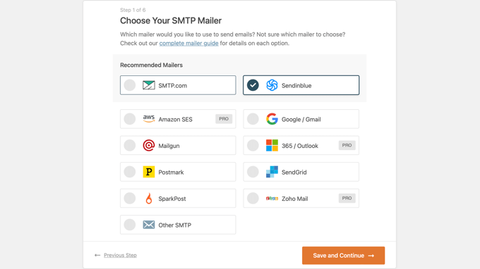 wpsmtpchoosesmtpmailer Configure WP Mail SMTP to Work With Your SMTP Mailing Service