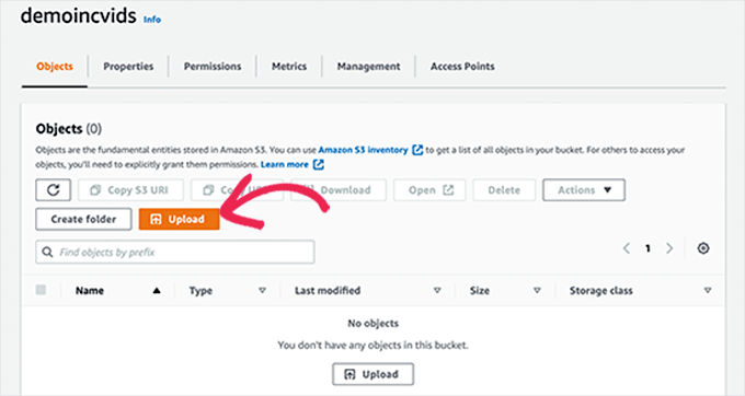 Enviar seus arquivos de vídeo