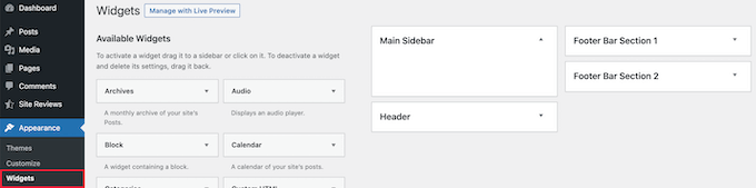 Go to classic widget area Go to classic widget area