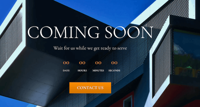 An example of a coming soon page, created using SeedProd An example of a coming soon page, created using SeedProd