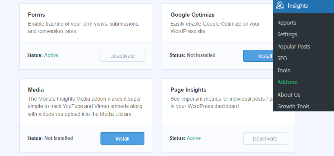 Install media addon Install media addon
