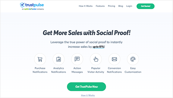 The TrustPulse social proof and real time activity plugin 