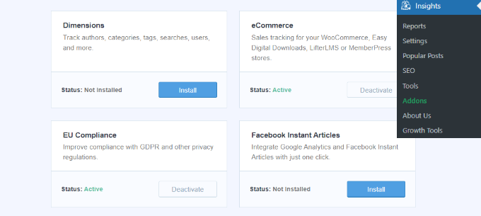 Dimensions addon Activate the dimensions addon