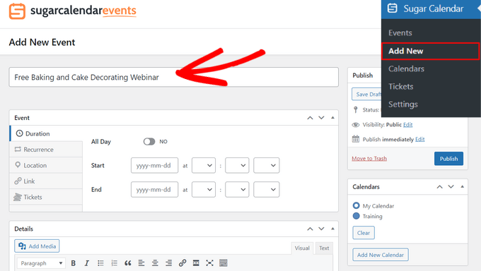Add events to your calendar Add events to your calendar