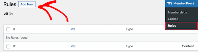 Add new membership rule Add new membership rule