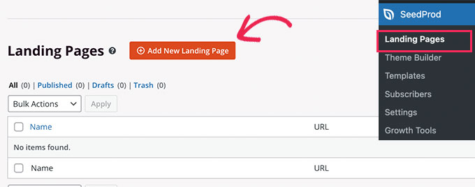 Yeni açılış sayfası ekle