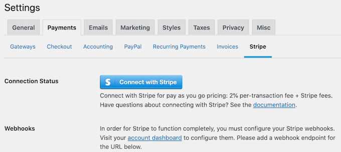 Connecting WordPress to your Stripe account Connecting WordPress to your Stripe account