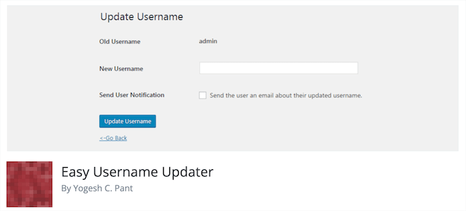 Easy Username Updater Easy Username Updater