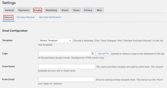 Como personalizar seus e-mails de download digital