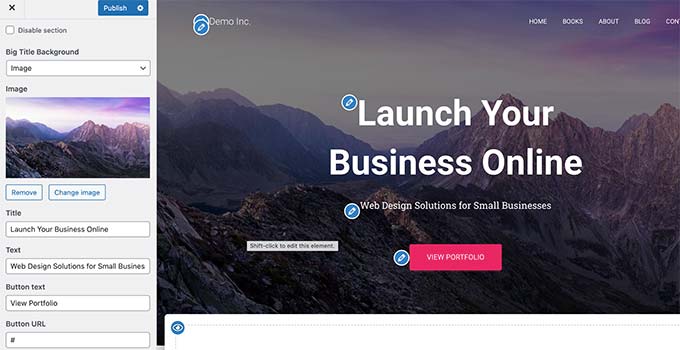 tema özelleştiricisinde genişletilmiş seçenek