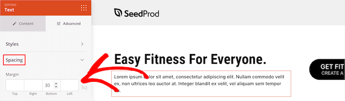 Unteren Rand ändern