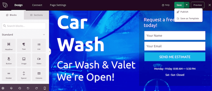 seedprod-publish-design How to publish a sales page, using the SeedProd page builder.