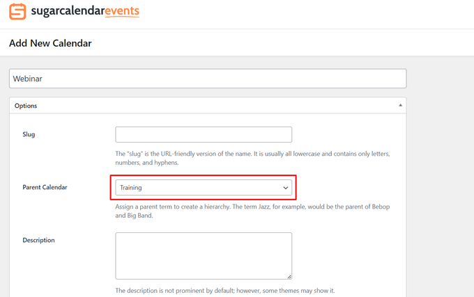 Setting a parent calendar in Sugar Calendar Setting a parent calendar in Sugar Calendar
