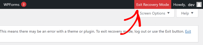 Exit Recovery Mode Exit Recovery Mode