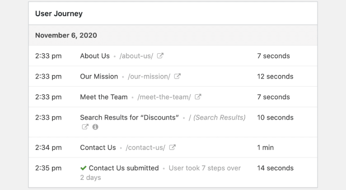 View user journey in WPForms View user journey in WPForms