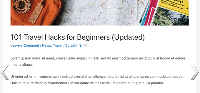 Enlaces Siguiente / Anterior con flechas